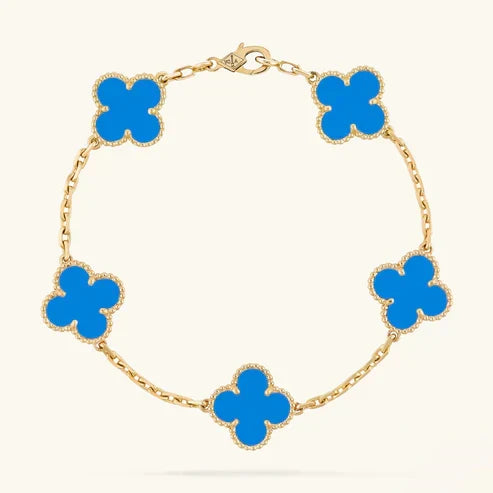 Cloverleaf bracelet blue