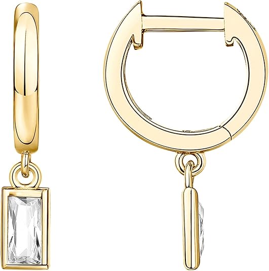 Bar hanging earrings | Gold