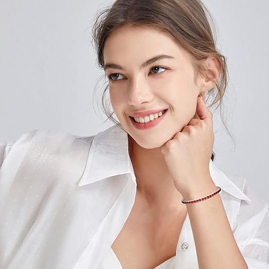 Ruby tennis bracelet | White gold