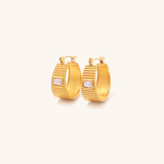 Carole gold hoop earrings