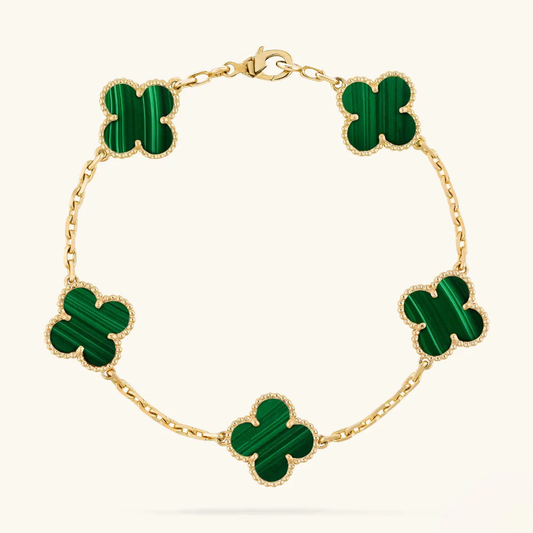 Clover leaf bracelet green