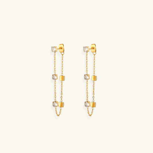 Iris diamond earrings