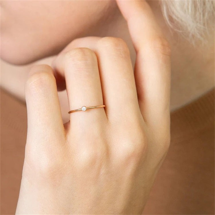 Amelia birthstone stacking ring
