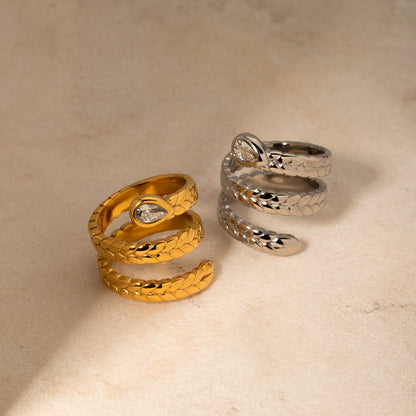 Davina Gold Snake Ring