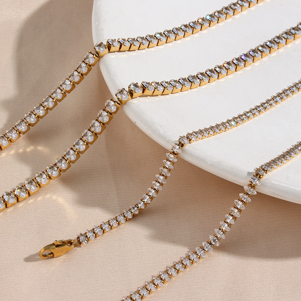 Wisteria diamond tennis necklace