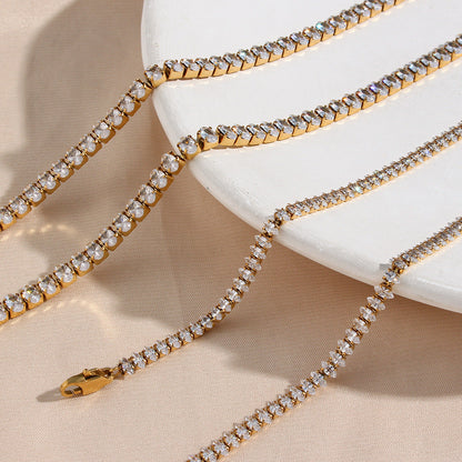 Wisteria diamond tennis necklace