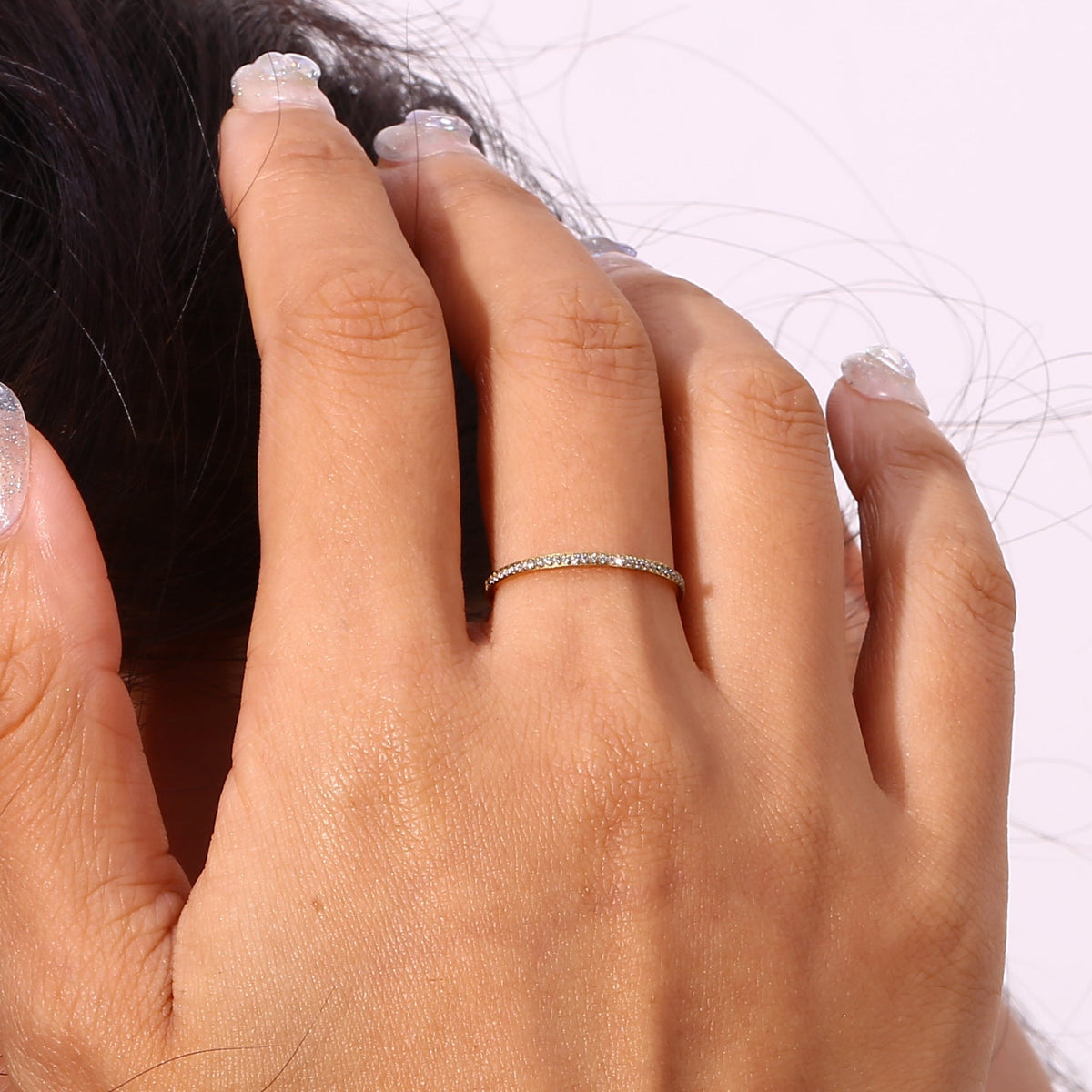 Zarra pavé gold ring