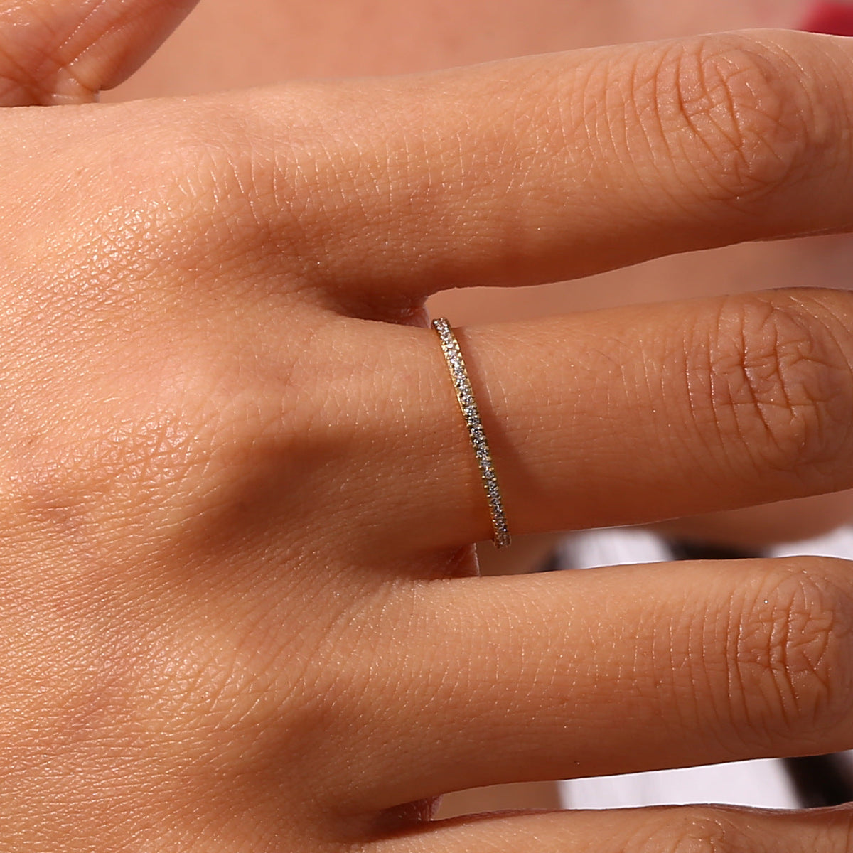 Zarra pavé gold ring
