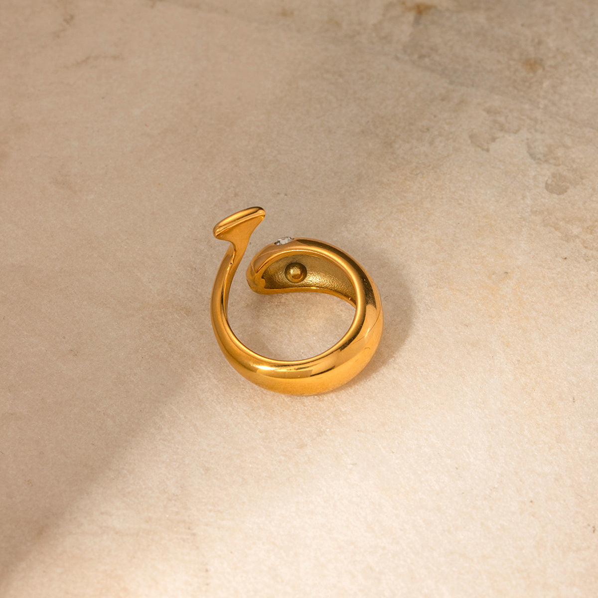 Etta Gold Snake Ring