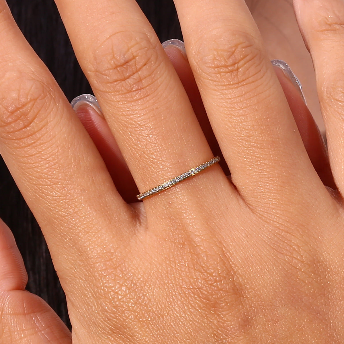 Zarra pavé gold ring