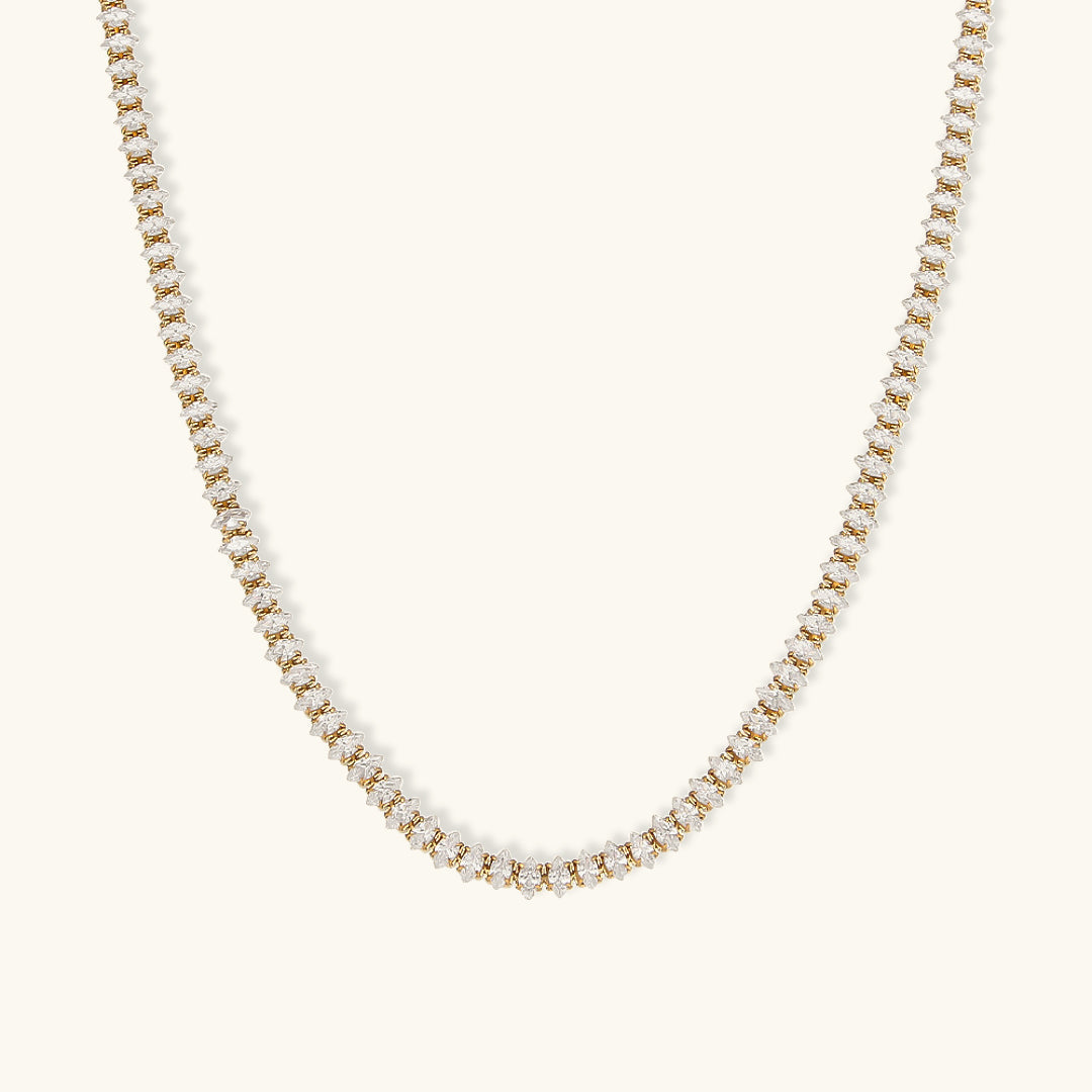 Wisteria diamond tennis necklace
