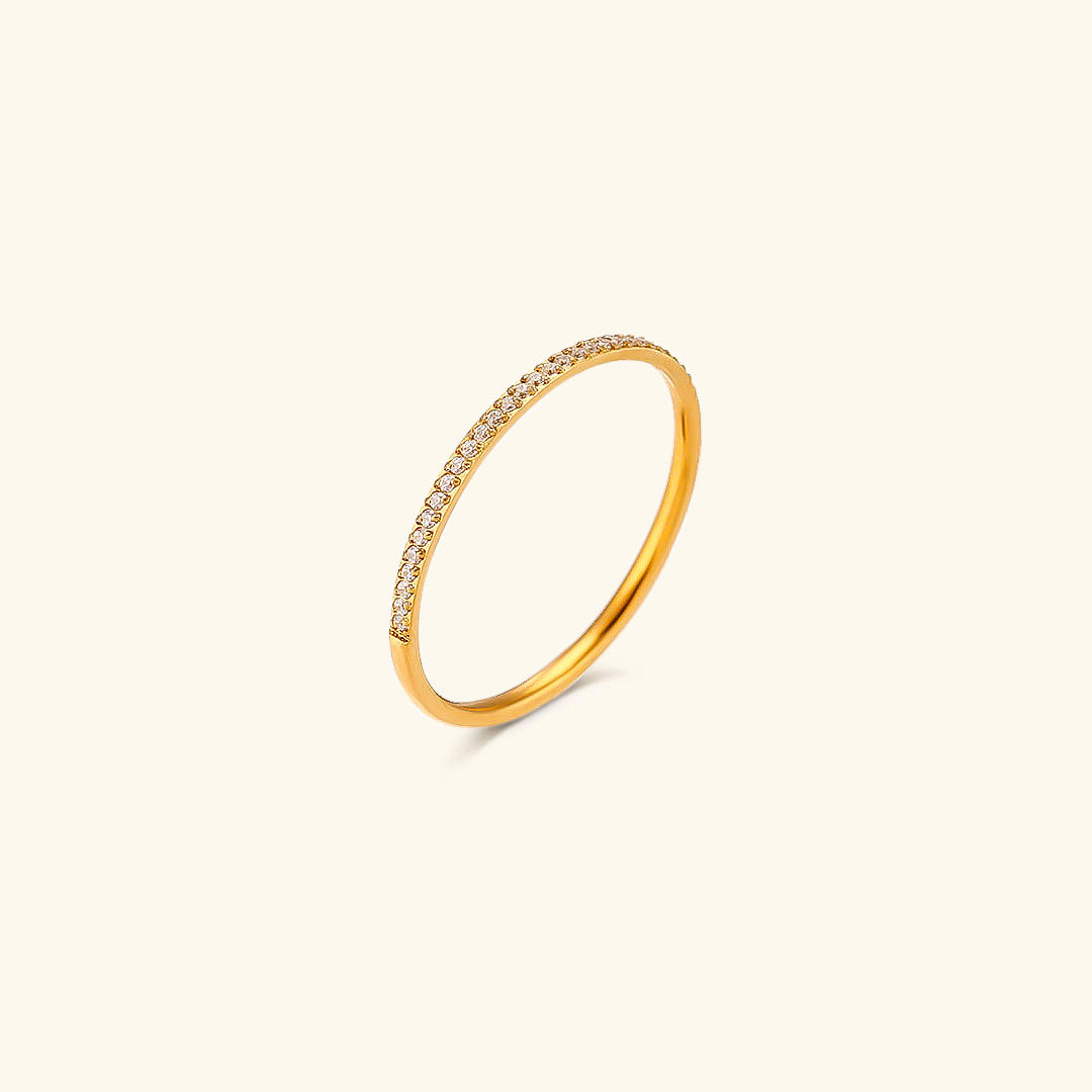 Zarra pavé gold ring