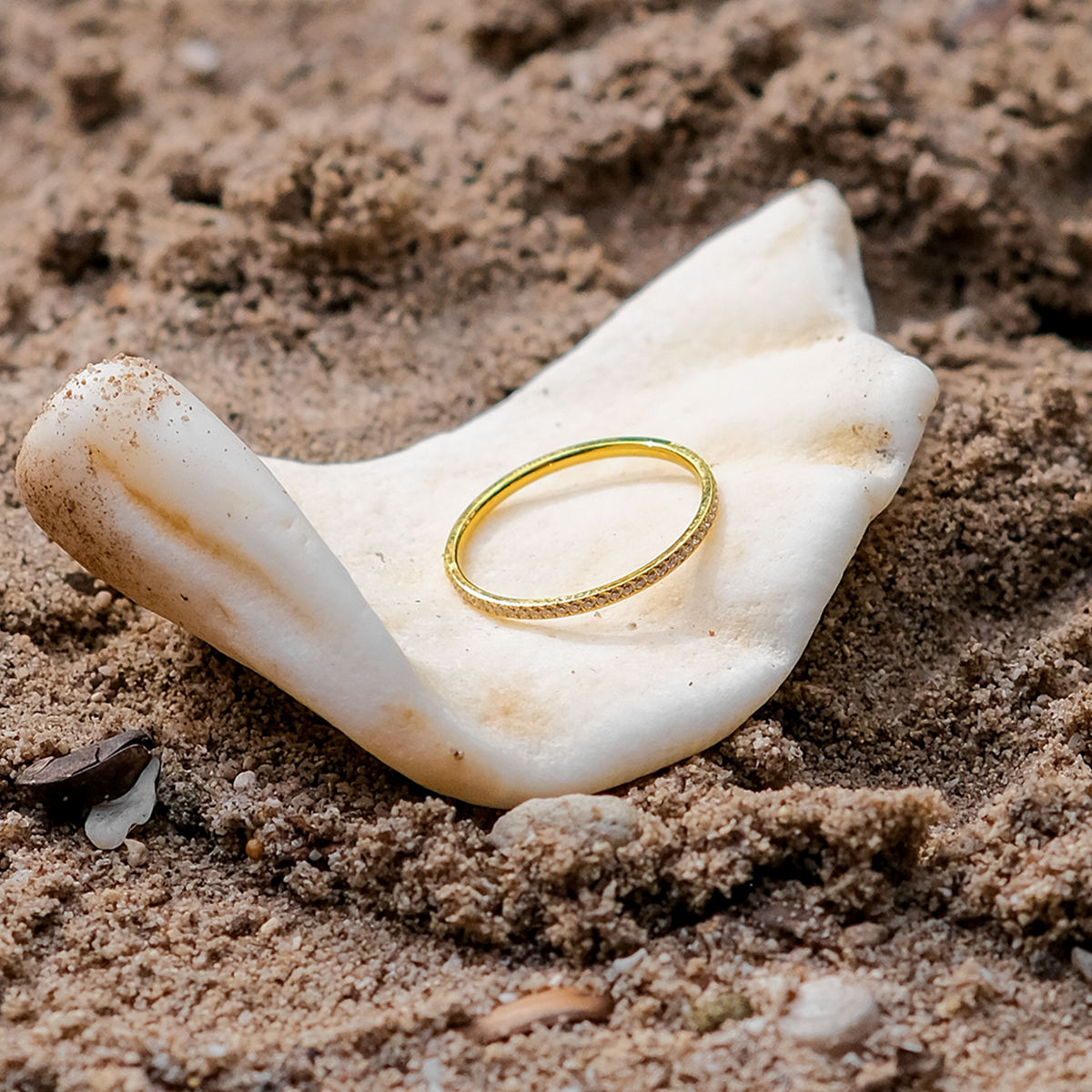 Zarra pavé gold ring